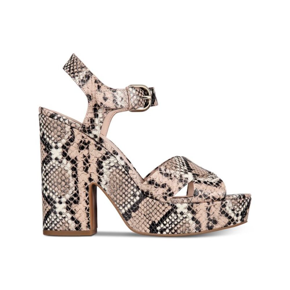 KATE SPADE NEW YORK Womens Beige Snake 1-1/2" Platform Grace Sandals Shoes 8 M